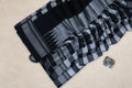 Black and grey silk Gomi Teni pallu on Ilkal cotton saree