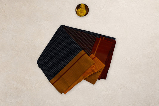 Kumkuma Arishina Patteda Anchu cotton saree with red and yellow border