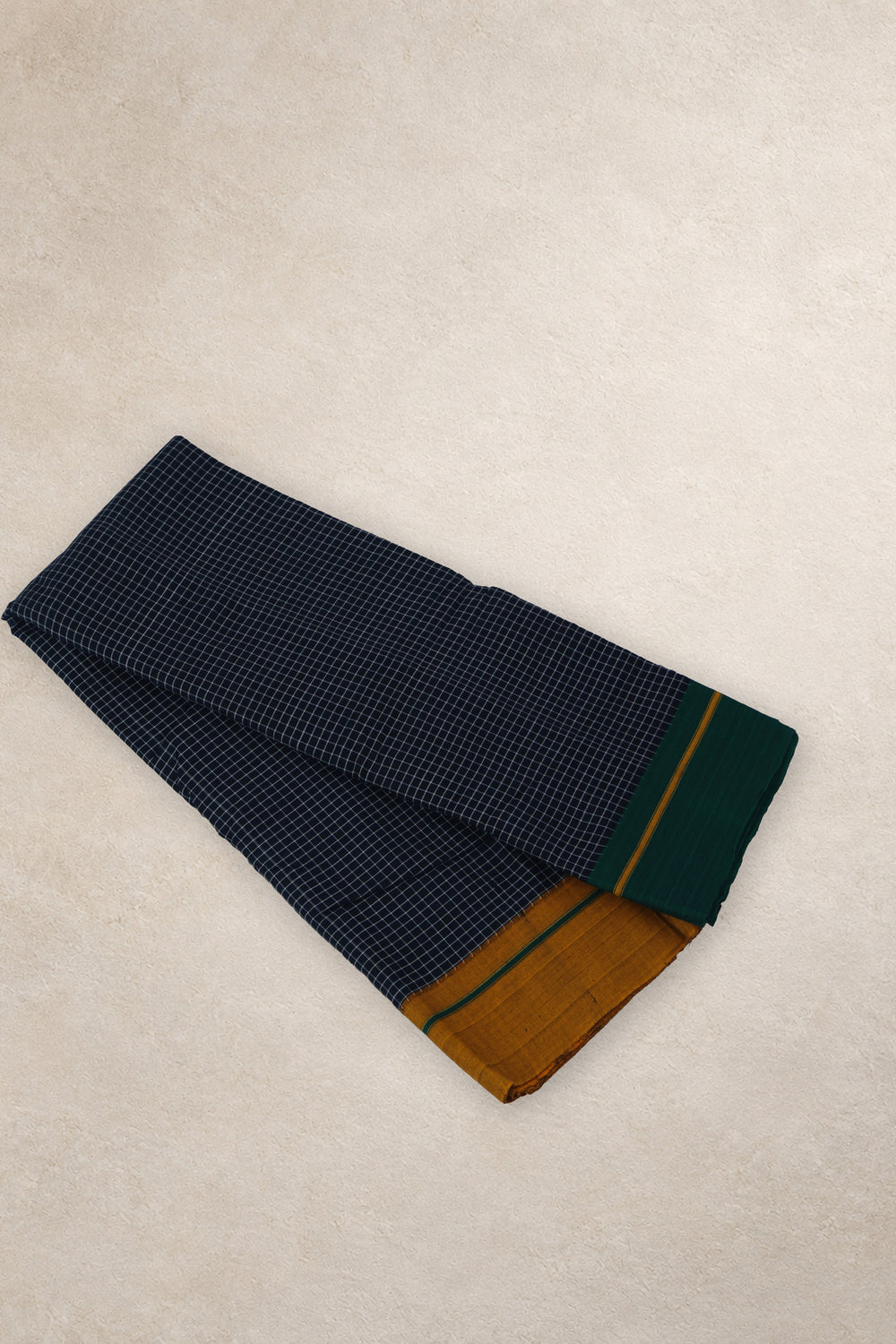 Green and yellow Ganga Jamuna border on Bevu Bella saree