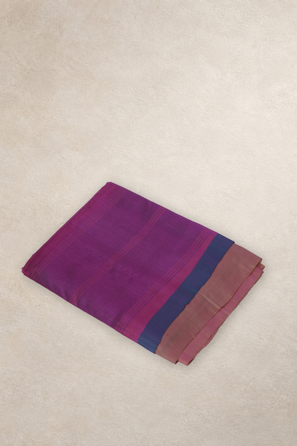 Dhoop Chhaon shot pink Chanderi Katan silk saree with teal yellow border