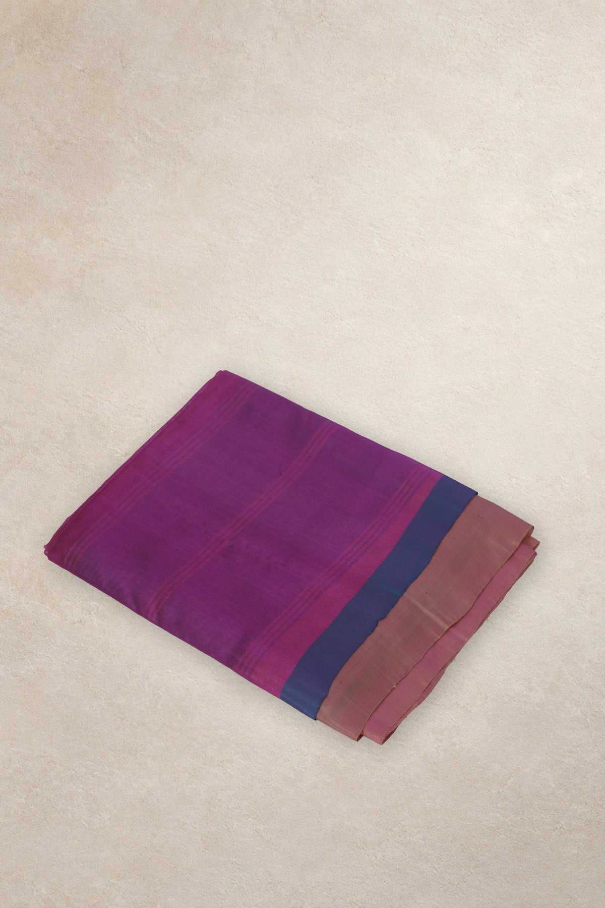 Dhoop Chhaon shot pink Chanderi Katan silk saree with teal yellow border