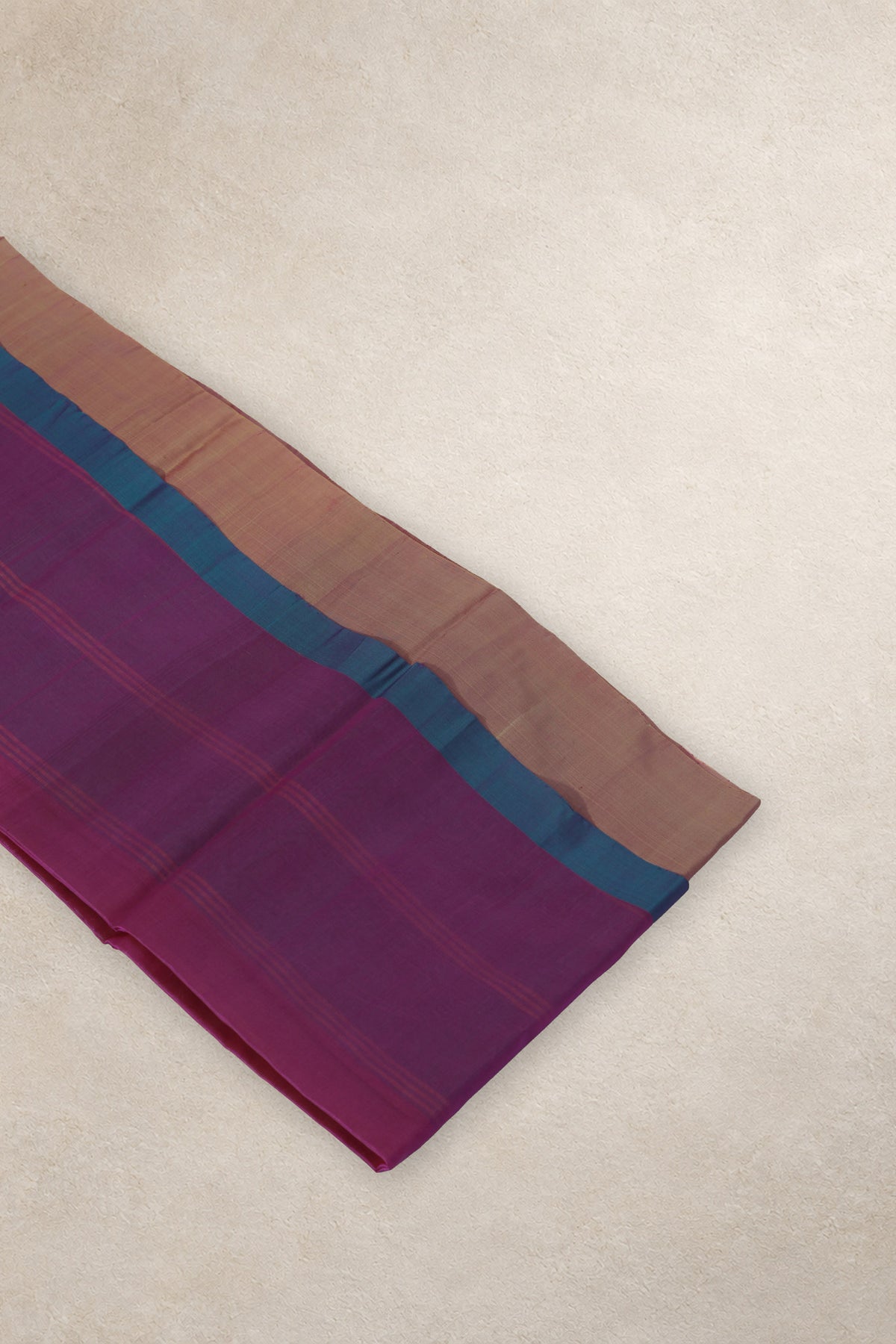 Teal blue and yellow skirt border on Dhoop Chhaon Chanderi saree