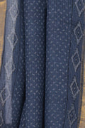 Diamond motif striped pallu of Os Bindu grey Kota Doriya saree