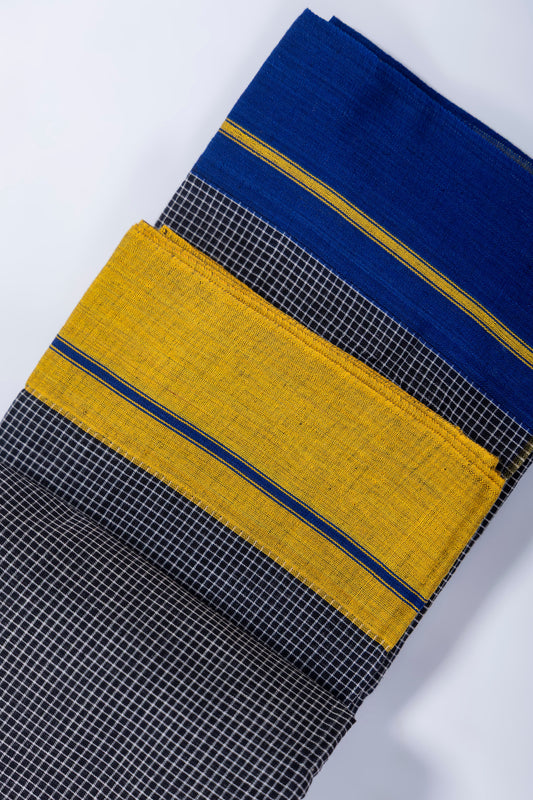 Ganga Jamuna Patteda Anchu cotton saree with contrast borders