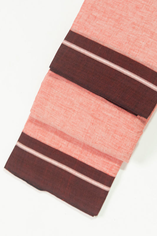 Gulabi Anchu Patteda Anchu cotton saree with pink border