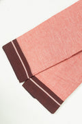 Handwoven Patteda Anchu cotton saree with contrast pink border