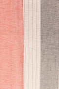 Gulabi Anchu saree showing traditional striped border