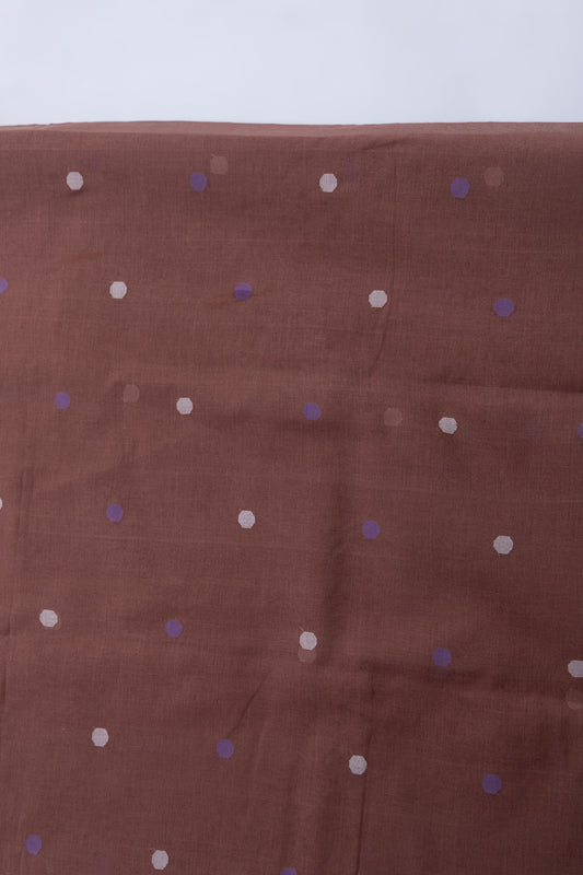 Mati Pata Jamdani cotton saree with handwoven motifs