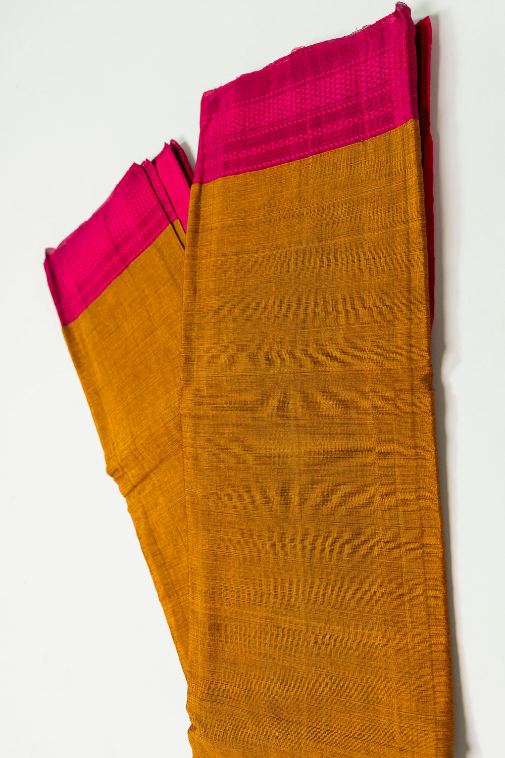 Saasive Hoovu Ilkal saree with mustard yellow body
