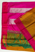 Saasive Hoovu saree showing traditional Ilkal border